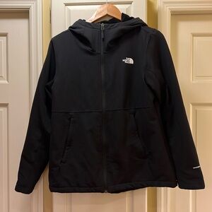 North Face Windwall w Hood and zip sz L